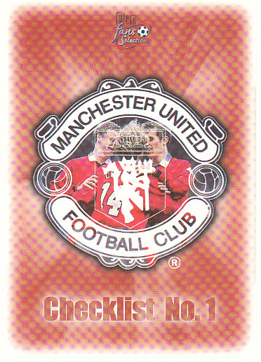 Checklist n.1 Manchester United 1997/98 Futera Fans' Selection #80